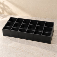 Lipstick Organiser, 18 Slots in black acrylic, empty