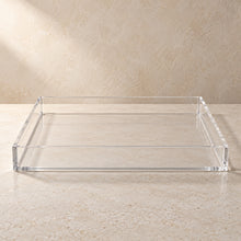 Skincare Countertop Tray in clear acrylic, empty