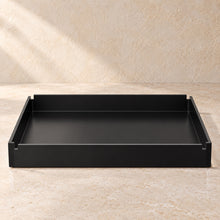 Skincare Countertop Tray in black acrylic, empty