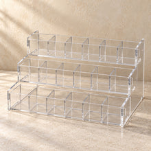 Three-Tier Tea Sachet Organiser in clear acrylic, empty