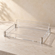 Desk Organiser with Phone Slot in clear acrylic, empty