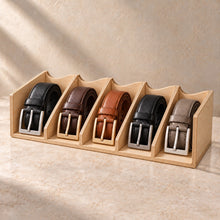 Belt and Accessory Divider, Five Bays in wood (birch plywood), in use