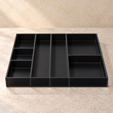 Jewellery Drawer Insert in black acrylic, empty