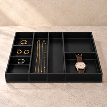 Jewellery Drawer Insert in black acrylic, in use