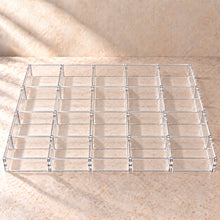 Drawer Divider Grid, 20 Compartments in clear acrylic, empty