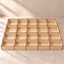 Drawer Divider Grid, 20 Compartments in wood (birch plywood), empty