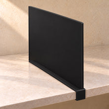 Wardrobe Shelf Divider in black acrylic, empty