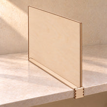 Wardrobe Shelf Divider in wood (birch plywood), empty