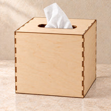 Tissue Box Cover in wood (birch plywood), in use