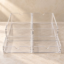 Board Game Box Insert, Set of Four Trays in clear acrylic, empty