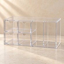 Craft Tool Organiser with Drawers in clear acrylic, empty