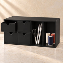 Craft Tool Organiser with Drawers in black acrylic, in use