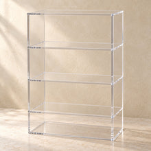 Collectible Display Case with Shelves in clear acrylic, empty