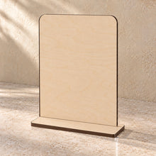 Guest Wi-Fi and Information Stand in wood (birch plywood), empty