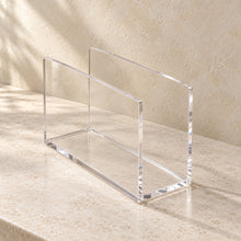 Napkin Holder in clear acrylic, empty