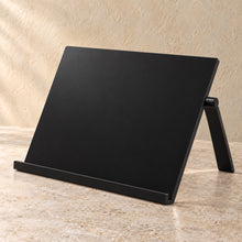 Recipe and Tablet Stand in black acrylic, empty