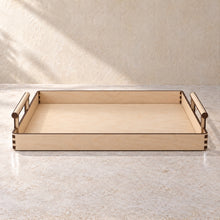 Serving Tray with Handles in wood (birch plywood), empty