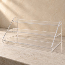 Three-Step Spice Jar Riser in clear acrylic, empty