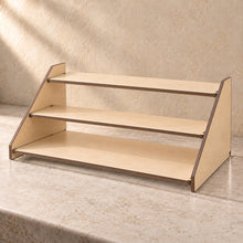 Three-Step Spice Jar Riser in wood (birch plywood), empty