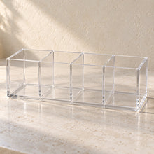 Condiment Sachet Caddy, Four Compartments in clear acrylic, empty