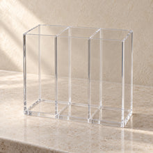 Cutlery Caddy, Three Compartments in clear acrylic, empty
