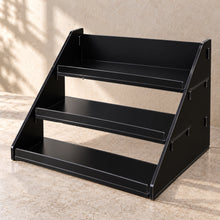Counter Sample Display Stand in black acrylic, empty