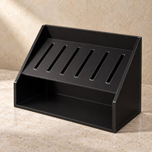 Scissor Holder Organiser in black acrylic, empty