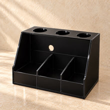 Stylist Workstation Organiser in black acrylic, empty