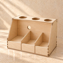 Stylist Workstation Organiser in wood (birch plywood), empty