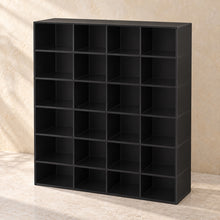 Classroom Phone Storage Organiser, 24 Slots in black acrylic, empty