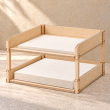 Stacking Paper Trays, Set of Two in wood (birch plywood), in use