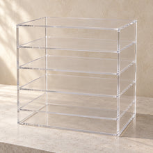 Five-Compartment Document Sorter in clear acrylic, empty
