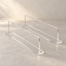 Small Parts Bin Dividers, Pair in clear acrylic, empty