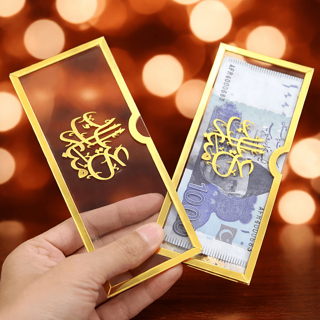 1 piece Acrylic Eidi Envelope| Eidi Envelope For Kids| Kids Eid Mubarak Eidi Envelopes-SMP01