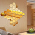 6x Acrylic Hexagon wall decor Mirror (Gold)