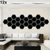 12x Acrylic Hexagon wall decor(Black) - Wall Decoration