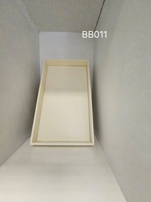 Shallow ivory rectangular tray