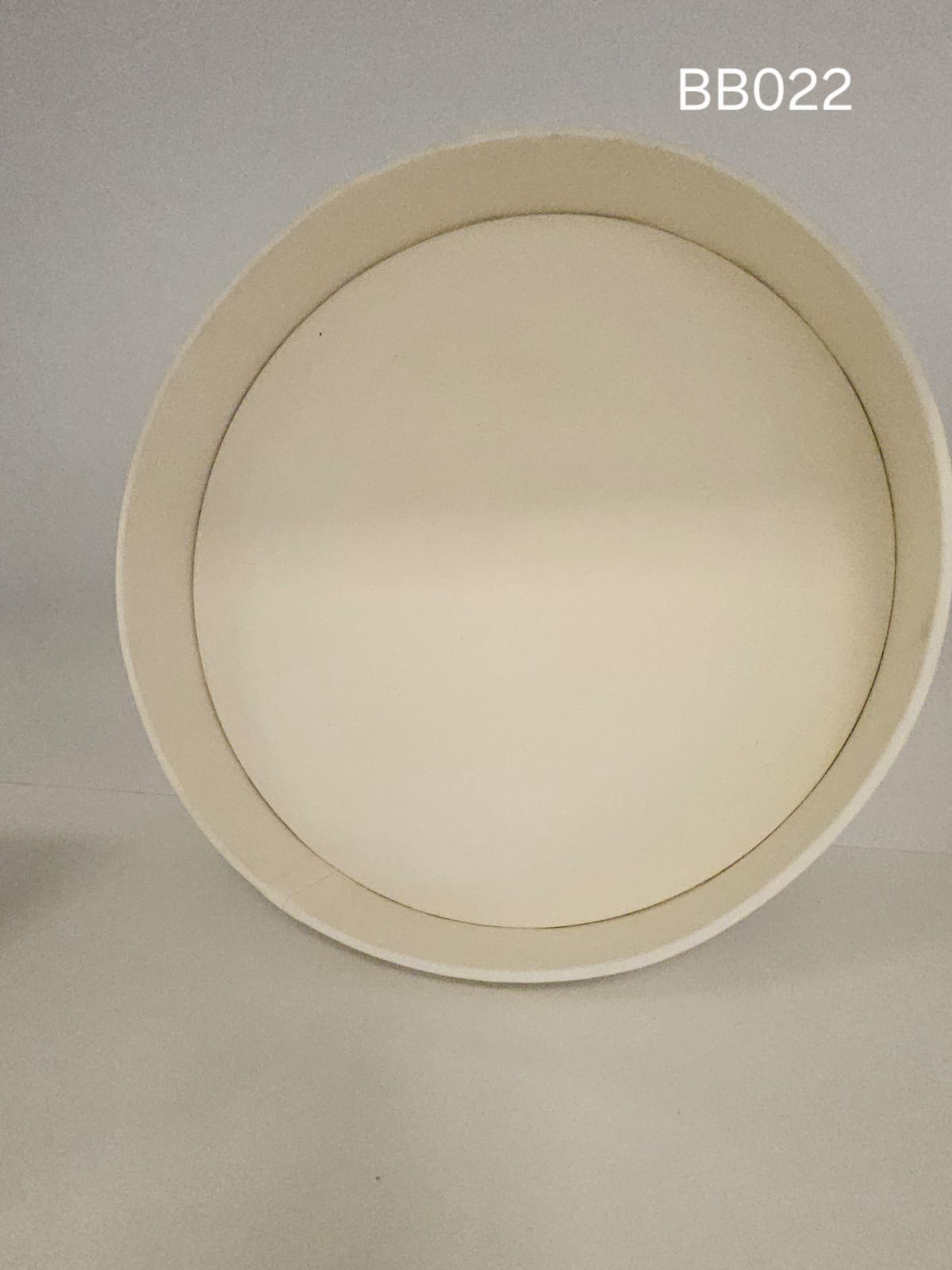 Wide shallow round tray in ivory