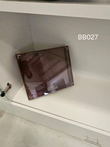 Clear rectangular acrylic display cover with a tinted edge