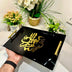 Eid Mubarak Tray With Golden Handles Black and Gold-GTD01