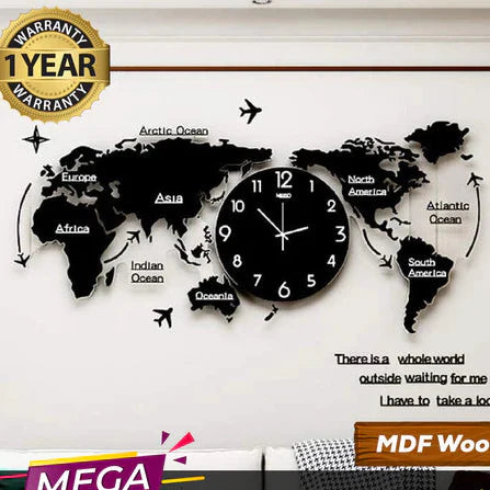 World Map Wall Clock - Wall Clock