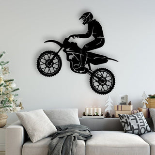 Large Motorcycle Rider 3D Wall Art