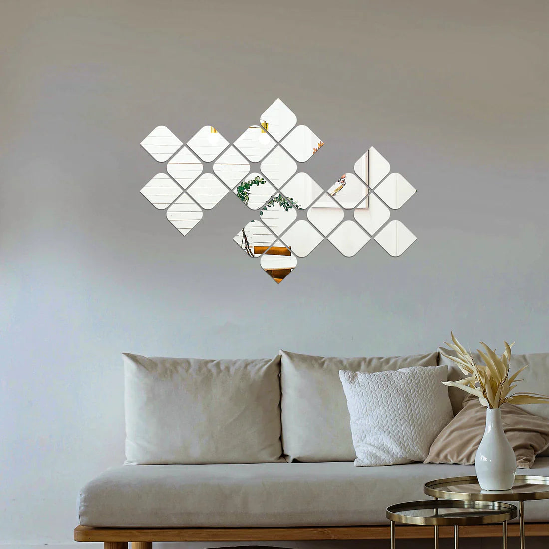 Acrylic Quadrilateral Mirror Wall Stickers