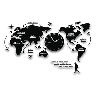 Large 3d Acrylic World Map Clock