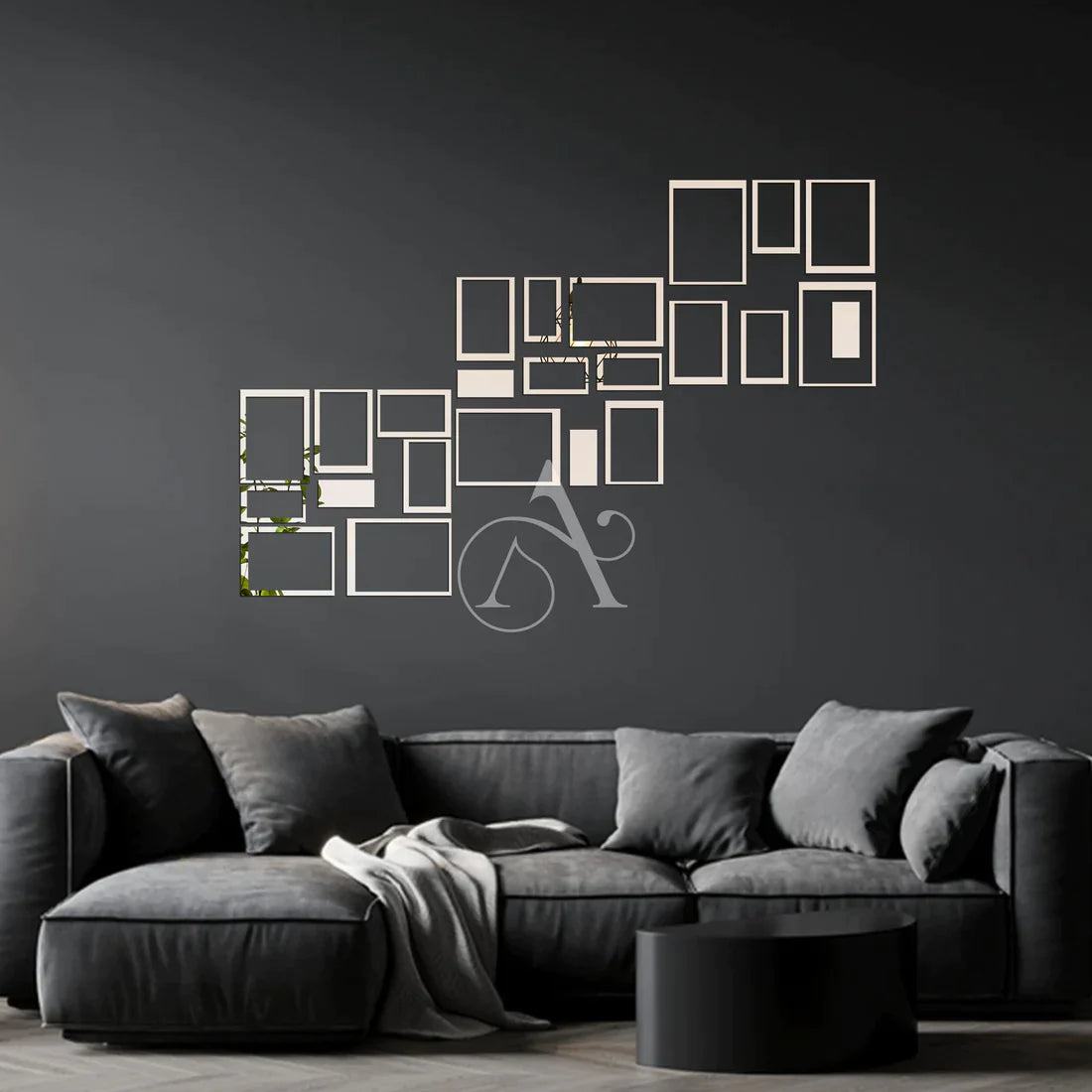 Acrylic Rectangle Ring Mirror Wall Stickers