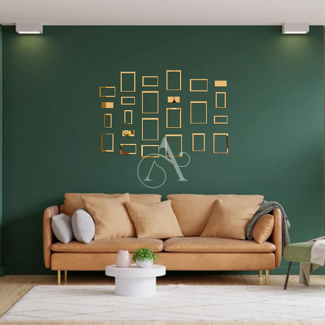 Acrylic Rectangle Ring Mirror Wall Stickers