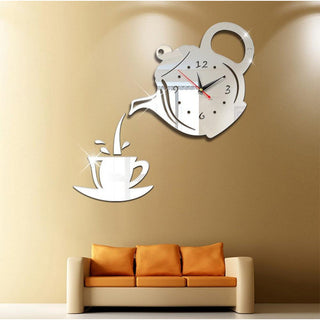 Tea Pot 3D Wall Clock