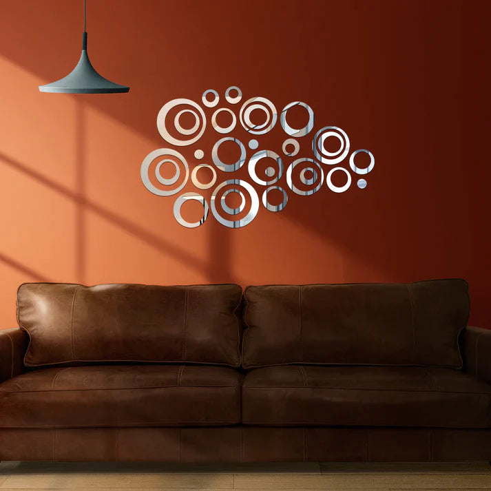 Acrylic Ring Mirror Wall Stickers